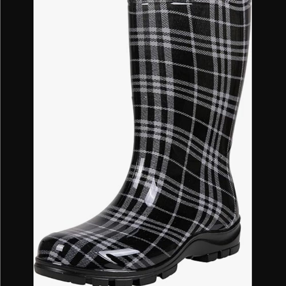 ASGARD WOMEN'S MID CALF RAIN PRINTED WATERPROOF RUBBER BOOTS